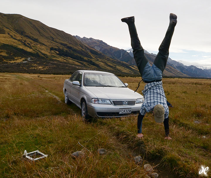 Josh Cripps gets stuck in a sheep paddock