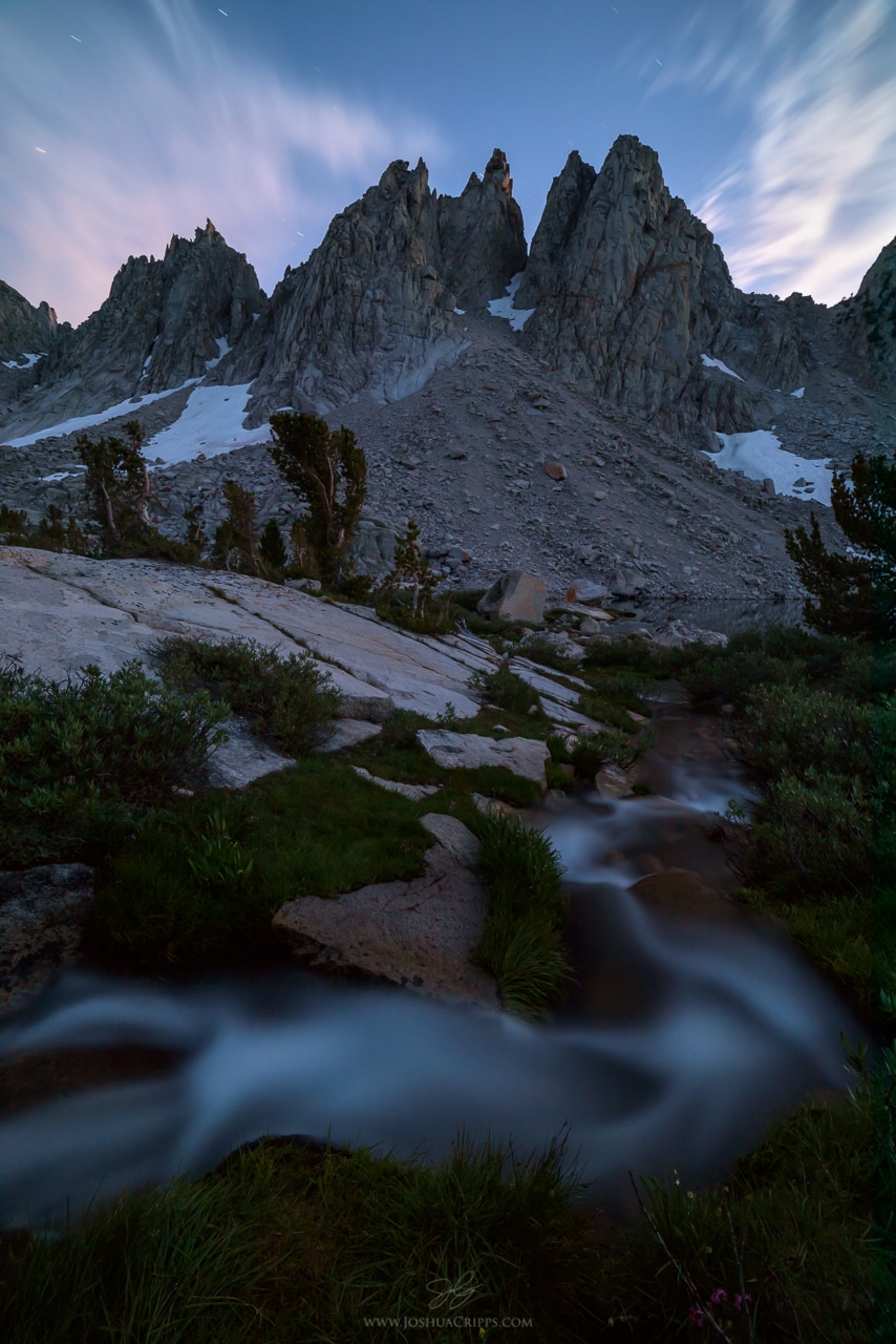 Kearsarge Pinnacles at twilight.