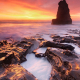 Davenport Main Beach Seastack at sunset, Davenport, California