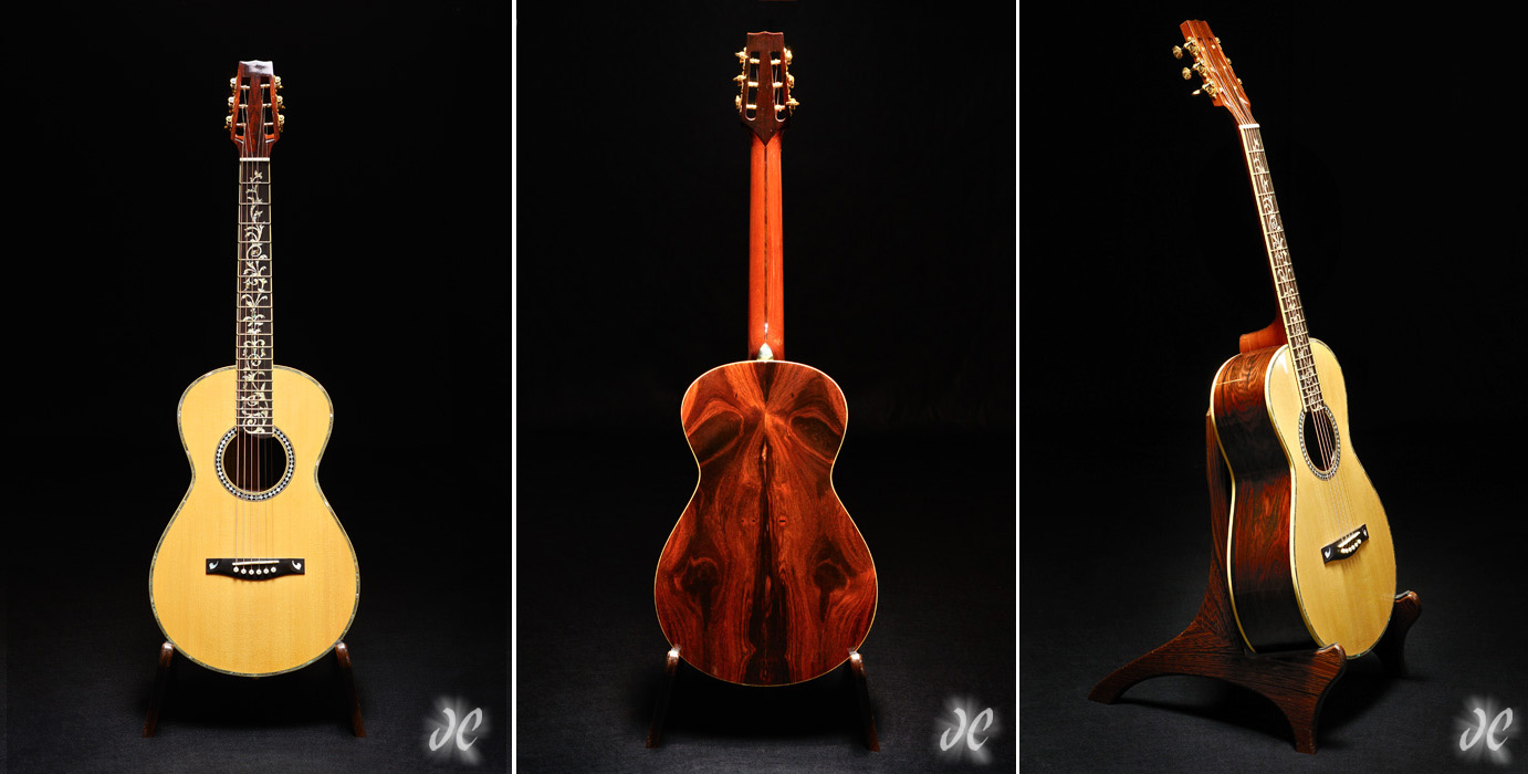 Handmade acoustic guitar made by Lance McCollum, photographed by Josh Cripps and Diego Tabango