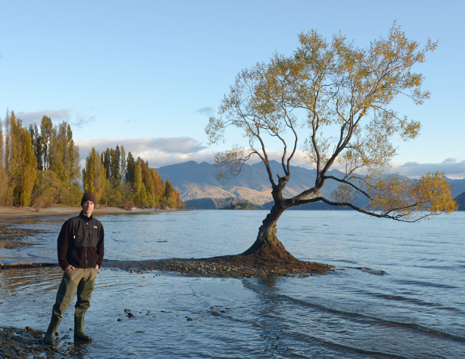 Photographer Josh Cripps at Wanaka Willow