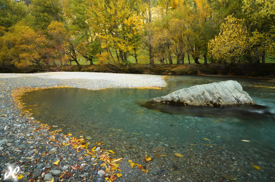 Fall color on the Matukituki River