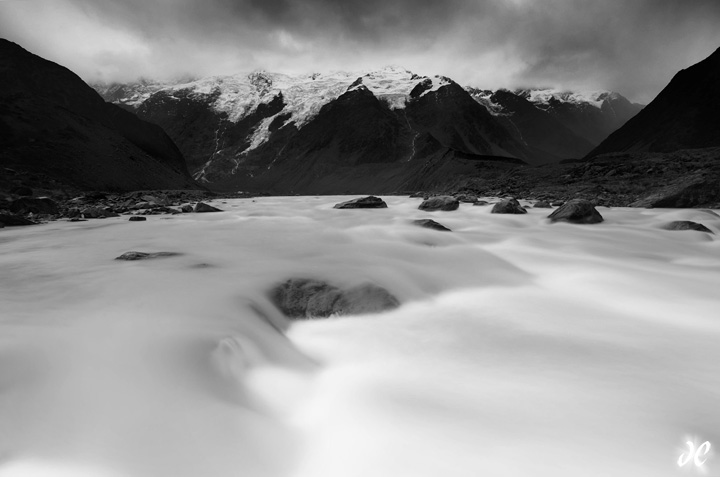 Mount Sefton, glaciers, and Hooker River, Mt Cook / Aoraki National Park