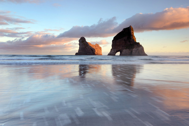 Archway Islands, Wharariki Beach, South Island, New Zealand