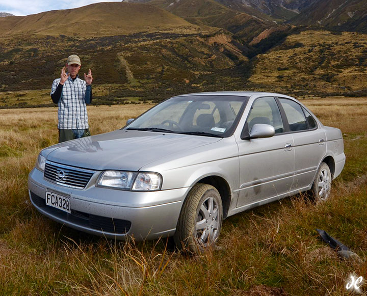 Josh Cripps gets stuck in a sheep paddock