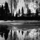 El Capitan reflected in the Merced River in winter, Yosemite National Park
