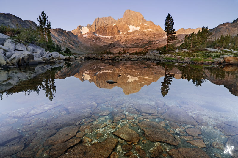 Banner Peak over Garnet Lake, John Muir Trail, Ansel Adams Wilderness, Sierra Nevada Mountains