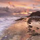 Hole in the Wall Beach sunset, Santa Cruz, California