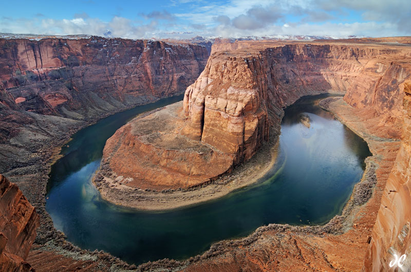 Horseshoe Bend in winter, Page, Arizona