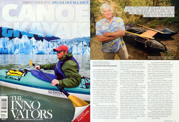 Marty McDonnell for Canoe and Kayak Magazine, December 2009