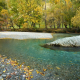 Matukituki River in fall, Mt. Aspiring National Park, South Island, New Zealand
