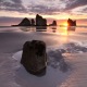 Motukiekie Beach sunset, South Island, New Zealand