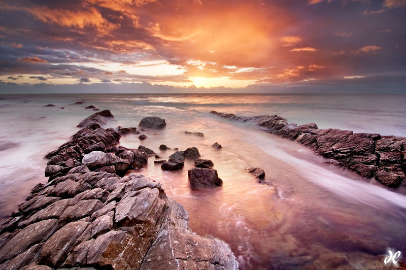 Lunada Bay sunset, Palos Verdes Peninsula, Los Angeles seascape