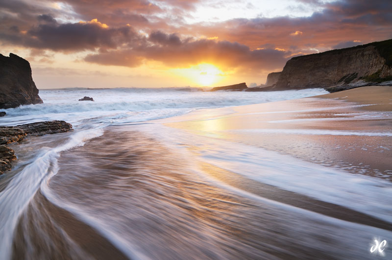 Panther Beach sunset, Santa Cruz, California