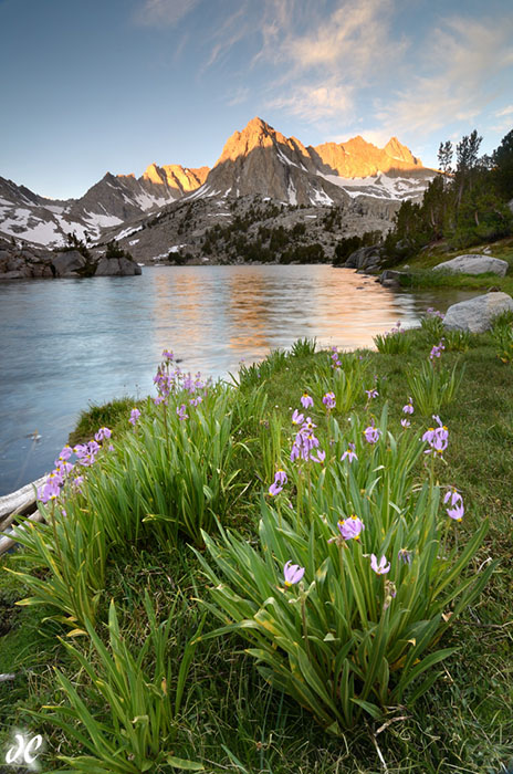 Picture Peak and Moonlight Lake in the Sabrina Basin, Eastern Sierras