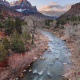 The Watchman, Virgin River, Zion National Park, Utah