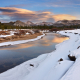 Tuolumne River and Tuolumne Meadows in winter, Yosemite National Park