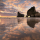 Wharariki Beach sunset, South Island, New Zealand