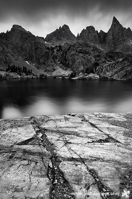Minaret Lake in black and white Minaret Lake in black and white, Ansel Adams Wilderness, Eastern Sierra Nevada