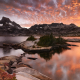 Thousand Island Lake sunset, Ansel Adams Wilderness