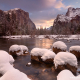 Yosemite Valley View Winter Sunrise