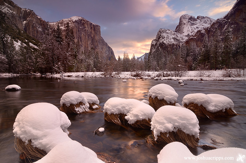 Yosemite Valley View Winter Sunrise