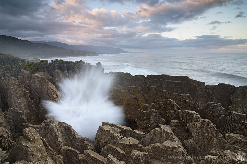 Punakaiki Pancake Rocks, Putai Blowhole, New Zealand