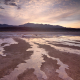 Water runoff at sunrise in the Cottonball Basin, Death Valley National Park