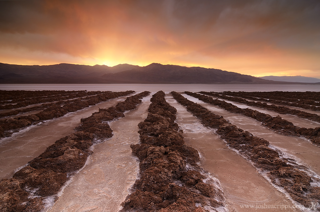 Devil’s Cornrows Death-Valley-Borax-Sunset