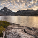 banner-peak-thousand-island-lake-sunset