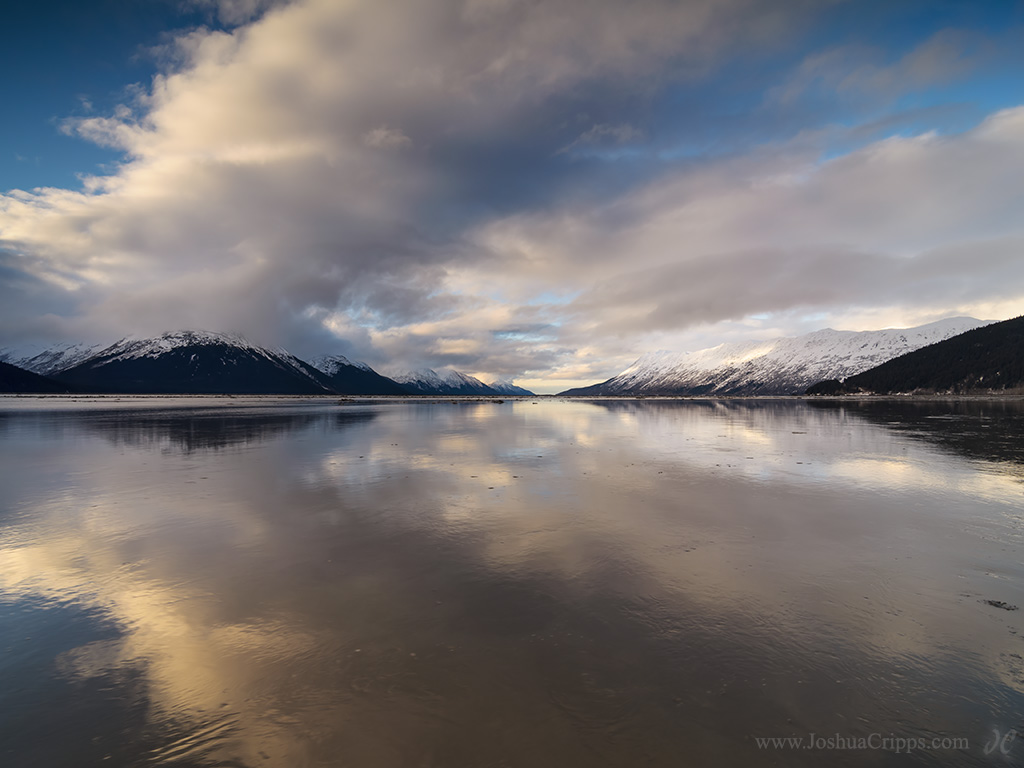 2 Pm Turnagain Arm Winter Sunset Alaska