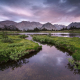 Pioneer Basin in the Sierra Nevada at sunset