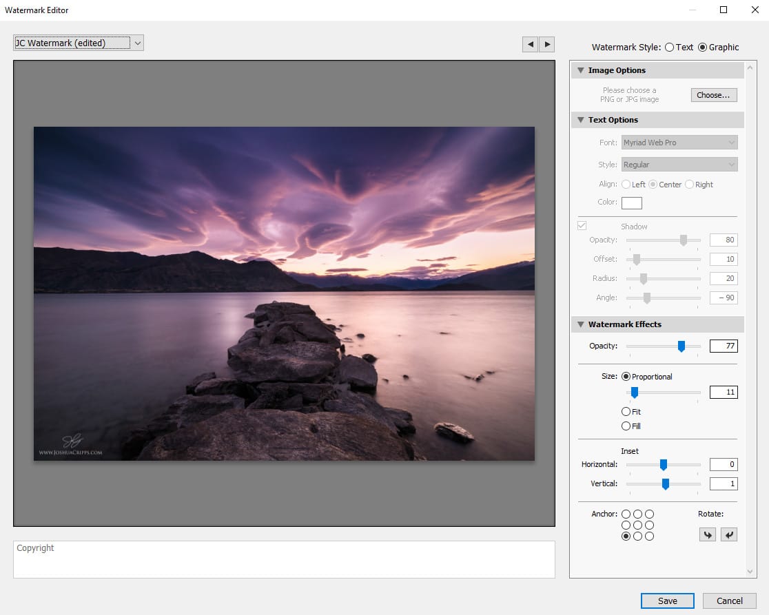 Automatically watermark your photos in Lightroom