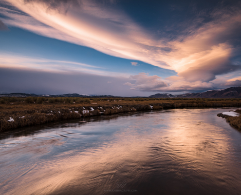 Sierra-Nevada-Owens-River-Lenticular-sunset