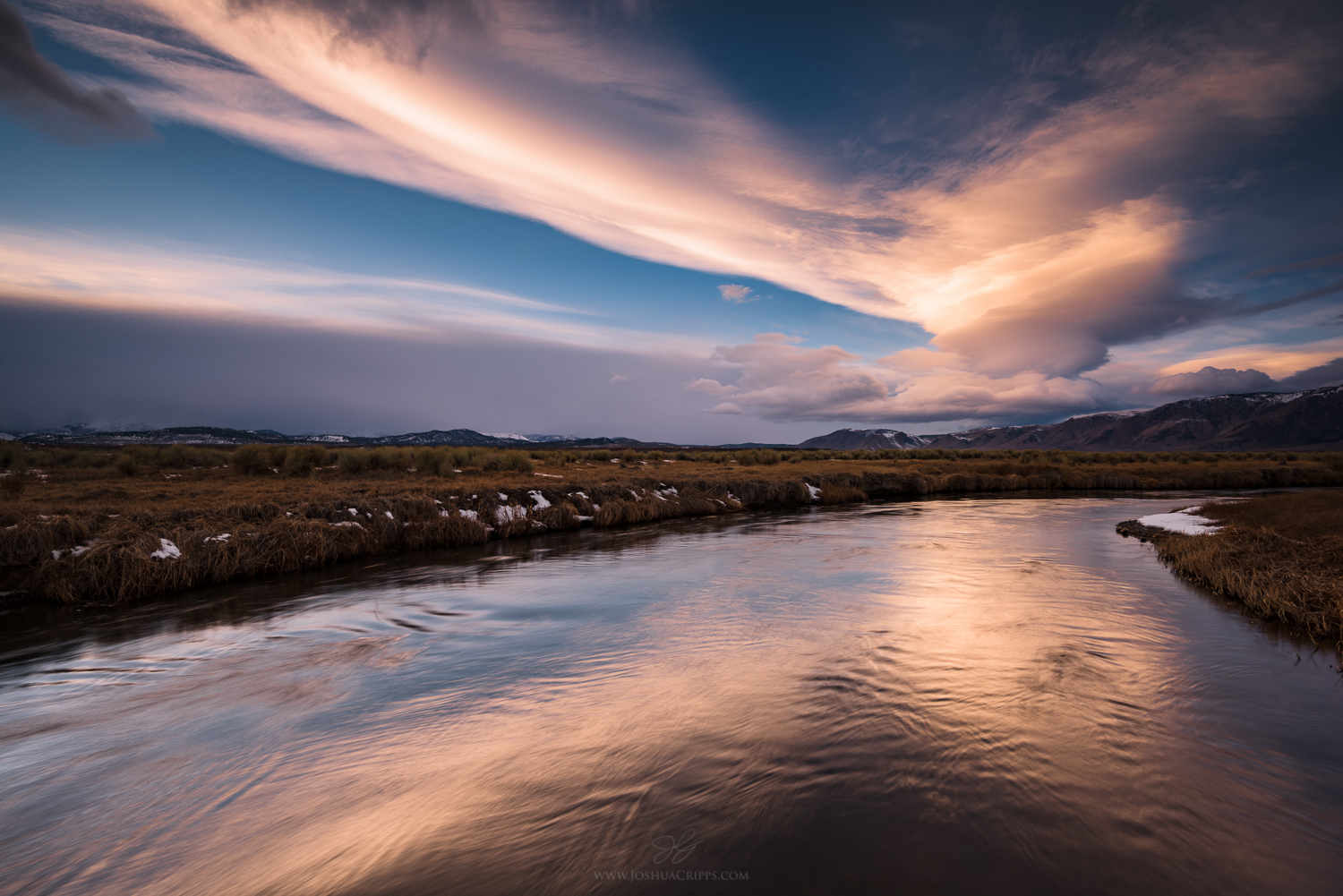 Splenticular Sunset Sierra-Nevada-Owens-River-Lenticular-sunset