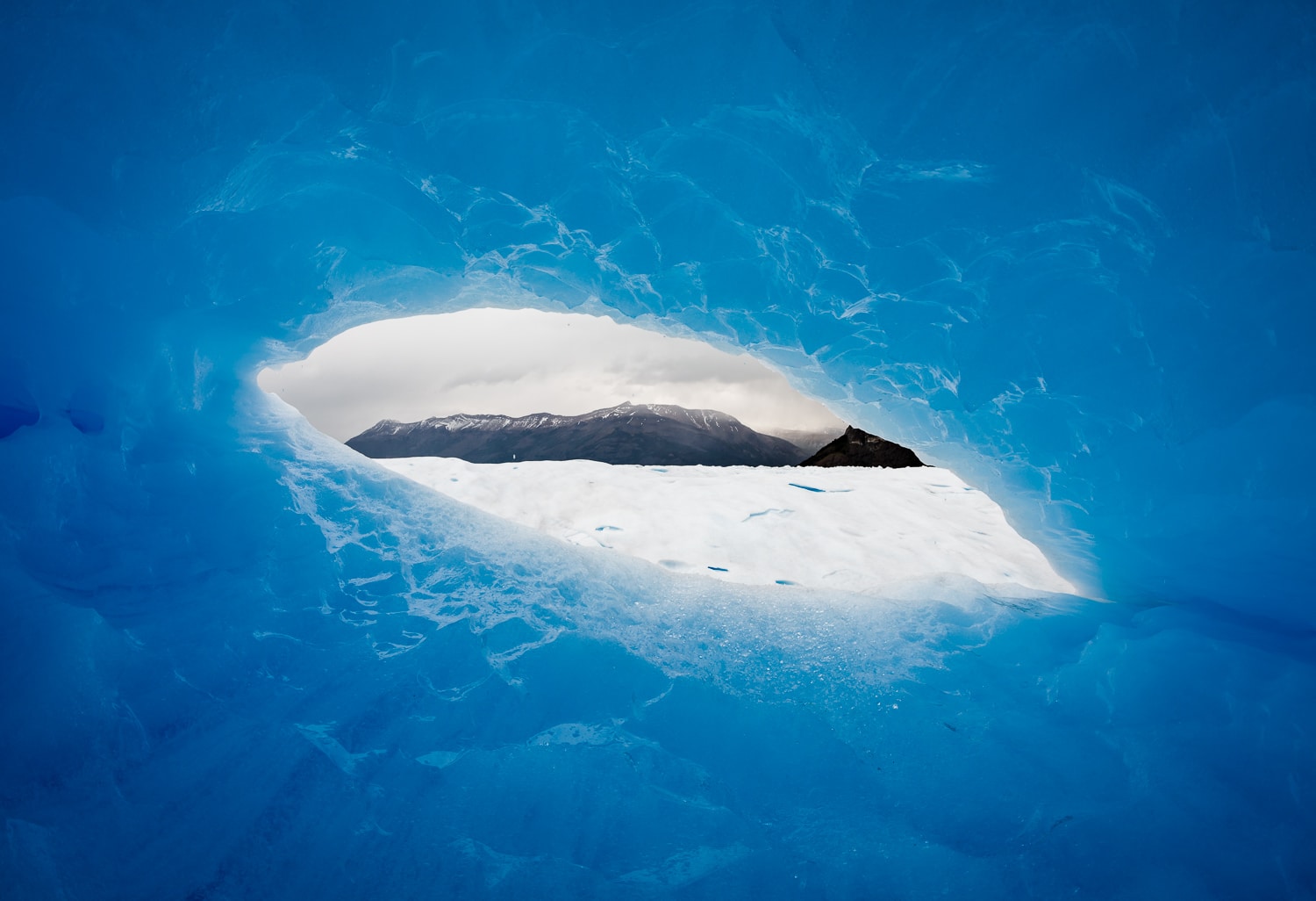Ice cave, Perito Moreno Glacier, Nikon Nikkor 8-15mm Fisheye Sample Photos